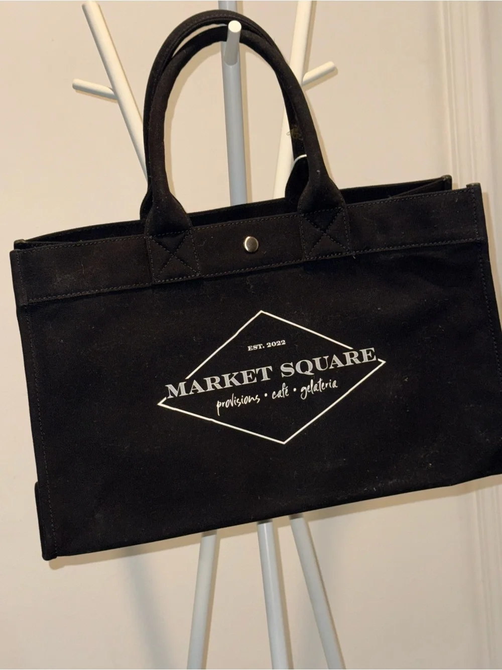 Black Canvas Tote Bag